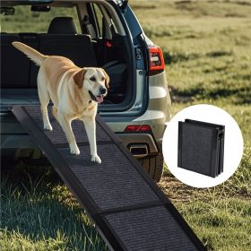 Dog Ramp For Car 65x17 Large Folding Pet Stair Ramps For Truck, SUV, With Non-Slip Surface, Up To 250LBS, Outdoor Dog Car Ramp For Medium  Large Dogs,
