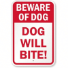 CIFbuy Weatherproof Aluminum Dog Warning Sign Outdoor Yard Safety Durable Metal Plaque (TikTok, temu pick-up service)