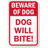 CIFbuy Weatherproof Aluminum Dog Warning Sign Outdoor Yard Safety Durable Metal Plaque (TikTok, temu pick-up service)