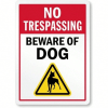 CIFbuy Weatherproof Metal Beware of Dog and No Trespassing Sign TikTok, temu pick-up service