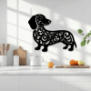 CIFbuy Vibrant Long Dog Silhouette iron Wall Art Modern Outdoor Indoor Decor Sculpture for Garden Patio (TikTok, temu pick-up service)