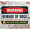 CIFbuy Beware of Dog Metal Warning Sign Indoor Outdoor Security Halloween Home Decor(TikTok, temu pick-up service)