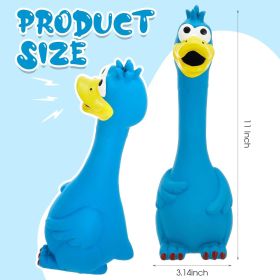 2 Pcs Horse Toys 11 Inches Latex Squeaky Rubber Chicken Dog Toy Reduce Separation Anxiety Screaming Fetch Chicken Toy Turkey Balls for Horse Pet(Blue)