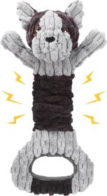 Plush Dog Squeak Toys with Crinkle Paper - Pull Interactive Tug of War Dog Toy, Great for Dental Health