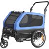 VEVOR Dog Bike Trailer, Supports up to 88 lbs, 2-in-1 Pet Stroller Cart Bicycle Carrier for Small & Large Dogs