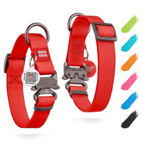 Waterproof Dog Collar 12in - 19in Neck x 1in Wide Metal Buckle Adjustable Dog Collar for Large Dogs Small and Medium Dogs Heavy Duty Dog Collars with