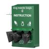 VEVOR Dog Poop Bag Dispenser with Hand Wash Bottle, Lockable Outdoor Dog Waste Bag Holder with 600 Waste Bags, Stake, Pole