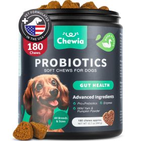 Probiotics for Dogs Gut Health Digestion Immunity Yeast Balance Itchy Skin Allergies Support Dog Probiotic Chews with Digestive Enzymes for Gut Flora