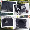 Dog Stroller, One-click Folding Pet Stroller with Cup Holder, 4 Wheels Travel Carrier w/ Brakes, 360Â° Swiveling Front Wheels, Storage Basket