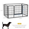 32"W 4-Panel Metal Dog Pen Exercise Pet Playpen Dog Indoor/Outdoor Fence, Black
