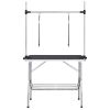 Dog Grooming Table Black Stainless Steel Medium Foldable