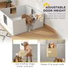 Dog Whelping Box with Washable Pee Pad, Adjustable Height Door, for Large Breed Dogs, 49" x 47" x 19"