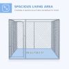 99 Sq. Ft. Dog Playpen Outdoor with Galvanized Steel Frame, for Small and Medium Dogs, 13.1' x 7.5' x 6'