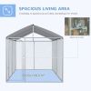 Dog Kennel Outdoor, Heavy Duty Playpen with Secure Lock, Cover, for Backyard & Patio, 13.1' x 7.5' x 7.5'
