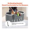 VEVOR Portable Dog Bathtub, Elevated & Foldable Space-saving Pet Shower Station with Efficient Drainage