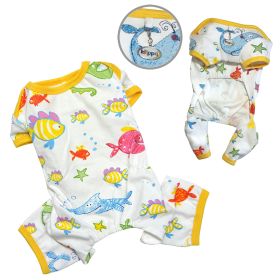 Knit Cotton Pajamas with Ocean Pals (Size: L)