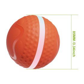 Smart Interactive Dog Toys, Automatic Moving Ball With Lighting Modes,  Interactive Dog Toys For Dog Enrichment & Stimulation, Motion Activated Rollin (Color: Orange)