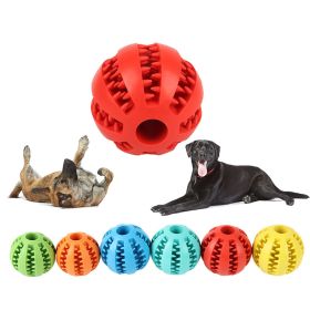 Dog Squeaky Ball Toy; Pet Chew Toy For Dog; Tooth Cleaning Ball Bite Resistant Pet Supplies (Color: Orange, Size: 2.0Inch)