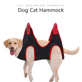 Pet Grooming Hammock For Dog & Cat; Cat Hammock Restraint Bag For Bathing Trimming Nail Clipping (Color: Red, Size: M)