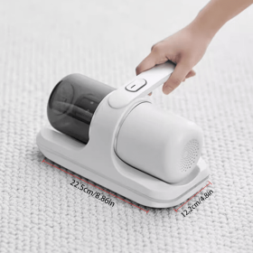 Portable Vacuum Powerful Bed Vacuum Cleaner Rechargeable Portable Vacuum For Pet Hair Carpets Floors Blue Household Cleaning Supplies (Color: White)