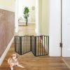 Pet Gate â€“ Dog Gate for Doorways;  Stairs or House â€“ Freestanding;  Folding ; Arc Wooden