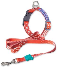 Touchdog 'Trendzy' 2-in-1 Matching Fashion Designer Printed Dog Leash and Collar (Color: Red, Size: small)