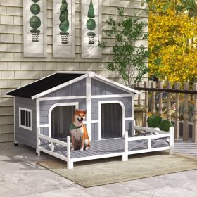 Dog House (Color: Gray, White)