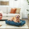 Raised Dog Couch with Comfortable Cushion, Pine Wood Legs, Foot Pads for Large-Sized Dogs Indoor Use