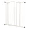 Extra Tall Dog Gate with Door, Pressure Fit, Auto Close, Double Locking for Doorways Hallways Stairs, 29"-34"