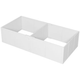 Whelping Box for Dogs w/ Adjustable, Removable Door, for Small Medium Dogs, 77" x 38" (Color: White)