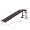 Pet Ramp Bed Steps for Dogs  Non-slip Carpet Top Platform Pine Wood 74"L x 16"W x 25"H