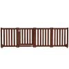 Foldable Dog Gate with Door, 4 Panels Fressstanding Pet Gate