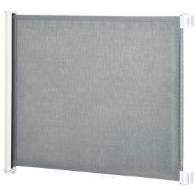 Retractable Pet Safety Barrier Gate, Flexible and Extensible for Stairways Doorways Hallways (Color: Gray)