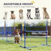 Set of 6 Dog Agility Training Equipment Adjustable Jump Bar Pet Exercise Kit with Carrying Bag
