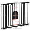 30"-41" Extra Wide Pet Gate Barrier with Small Door, 30"H Dog Gate with Safety Gate Barrier, Stair Pressure Fit