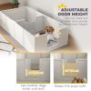 Whelping Box for Dogs w/ Adjustable, Removable Door, for Small Medium Dogs, 77" x 38"