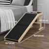 Pet Ramp Bed Steps for Dogs Non-slip Carpet Top Platform Pine Wood 59"L x 16"W x 20"H