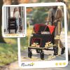 Foldable Pet Stroller with Universal Front Wheels, Shock Absorber, Dog Cat Carriage for Large & Medium Dogs
