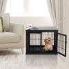 Modern Wooden Dog Crate Furniture Double Door for Small Dogs