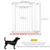 Extra Tall Dog Gate with Door, Pressure Fit, Auto Close, Double Locking for Doorways Hallways Stairs, 29"-34"