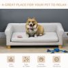 Modern Pet Sofa Medium Large Dog Bed W/ Removable Seat Cushion