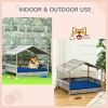 Wicker Pet House Dog Bed for Indoor/Outdoor Rattan Furniture with Cushion