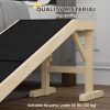 Pet Ramp Bed Steps for Dogs Non-slip Carpet Top Platform Pine Wood 59"L x 16"W x 20"H