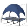 Elevated Cooling Pet Bed Portable Raised Dog Cot with Canopy for XL Sized Dogs
