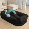 Human Dog Bed, Large Size Fits You and Pets, Washable Faux Fur Dog Bed for People Doze Off, Napping Orthopedic Dog Bed, Present Plump Pillow, Blanket
