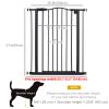 Extra Tall Dog Gate with Door, Pressure Fit, Auto Close, Double Locking for Doorways Hallways Stairs, 29"-32"