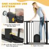 30"-41" Extra Wide Pet Gate Barrier with Small Door, 30"H Dog Gate with Safety Gate Barrier, Stair Pressure Fit