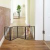 Pet Gate â€“ Dog Gate for Doorways;  Stairs or House â€“ Freestanding;  Folding ; Arc Wooden
