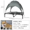 Large Elevated Dog Bed 6.2" L X 29.9" W 36.2" H Foldable Outdoor Dog Canopy Cot w/ Carry Bag